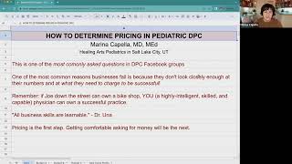 How to Determine Pricing in Pediatric DPC- SHORT CLIP