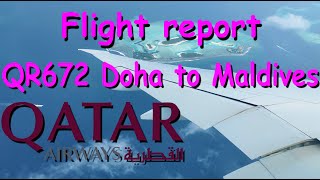 ✈️FLIGHT TO MALDIVES✈️ B777-300ER, Qatar Airways, DOH-MLE