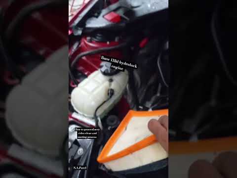 Bmw 118d hydrolock how to clean and engine starting process #luxuryvehicle#automobile