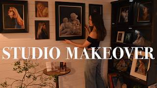 Art Vlog | Redecorating the studio! HUGE transformation