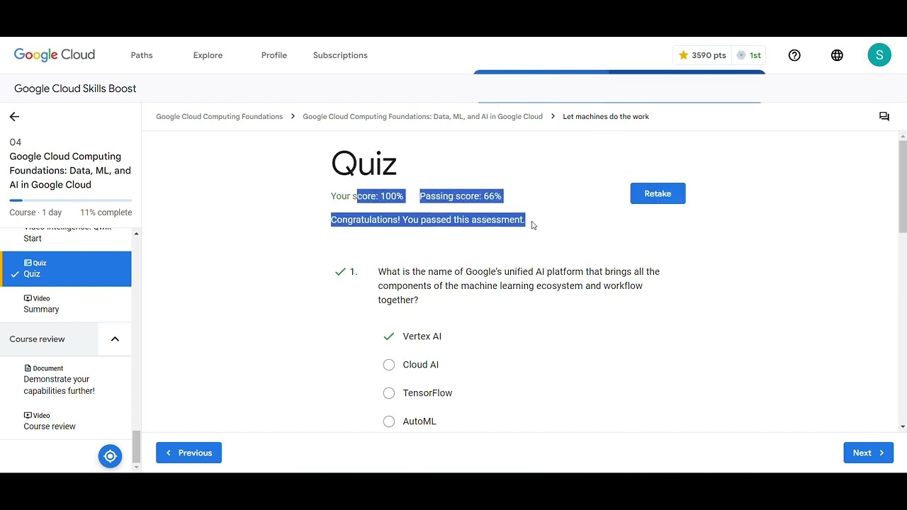 Google cloud study Jam 2023 || module4 quiz2 || Solution - YouTube