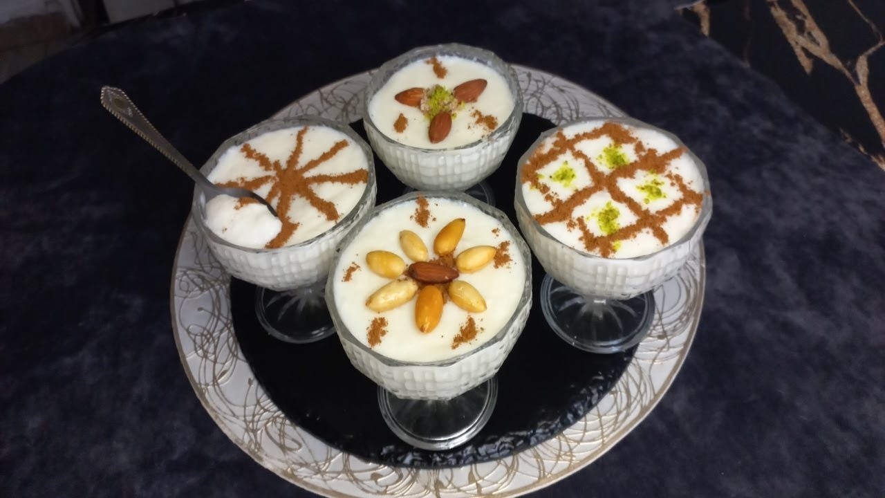 محلبي جزائري اقتصادي سهل وسريع | تحلية رمضان باردة بقوام كريمي! ناجح 100%