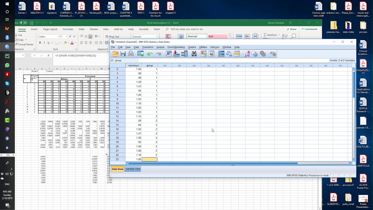 data entry in SPSS - between vs within design - YouTube