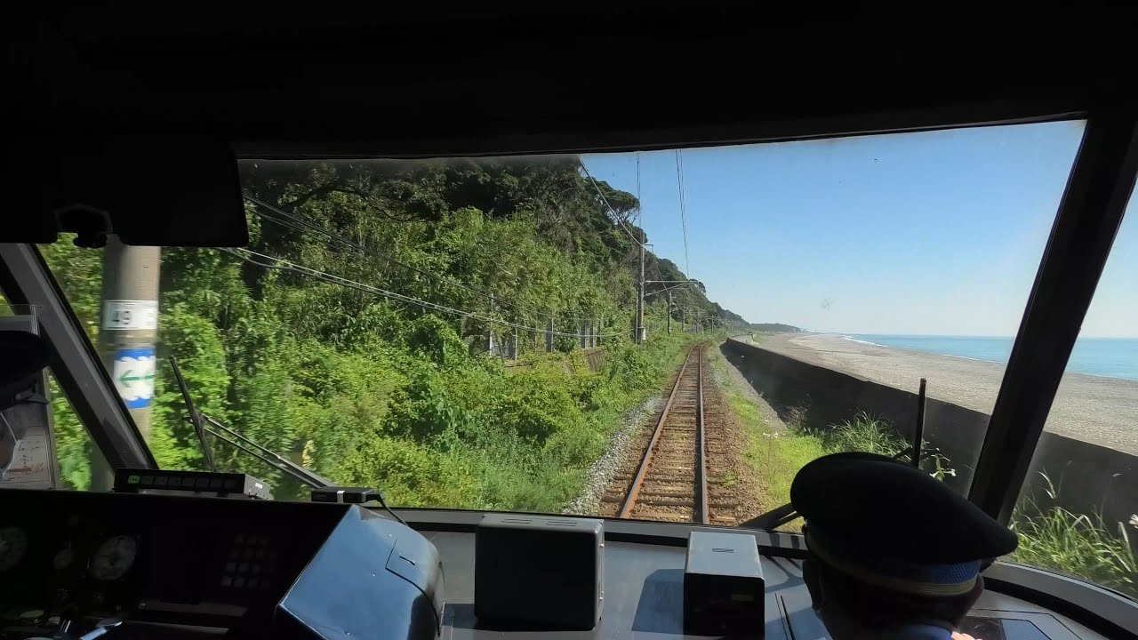 【前展望】紀勢線枕木から発煙で緊急停止