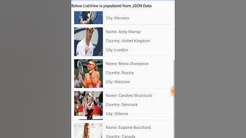 android volley listview json