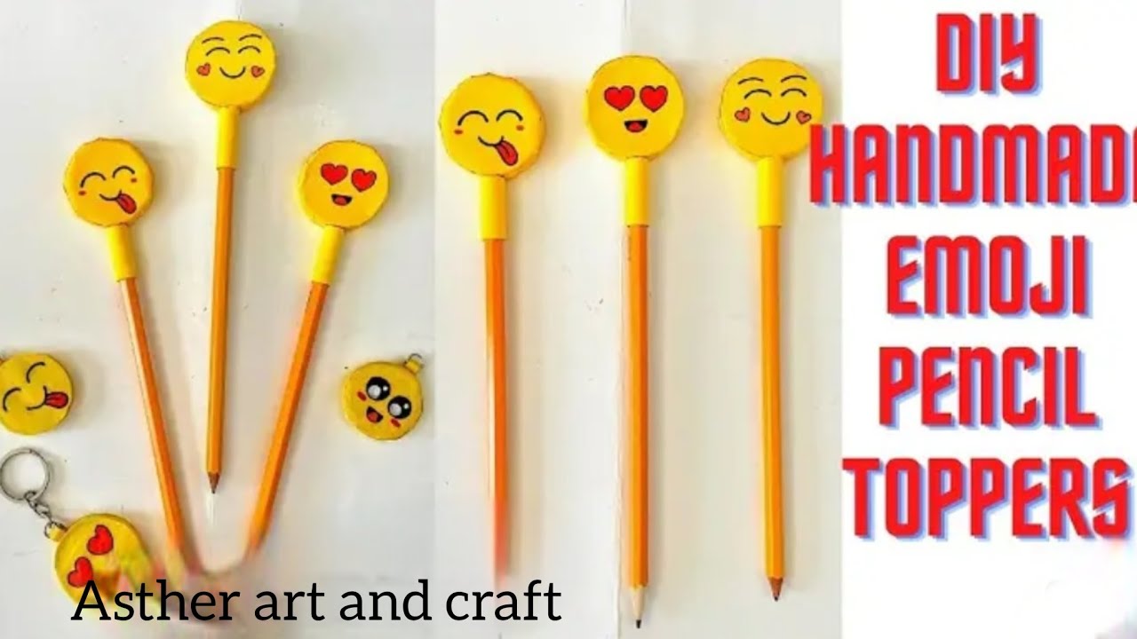 Diy handmade emoji pencil / pen topper 