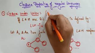 Regular Languages | Closure properties | RL | Part-1/2 | TOC | Lec-44 | Bhanu Priya