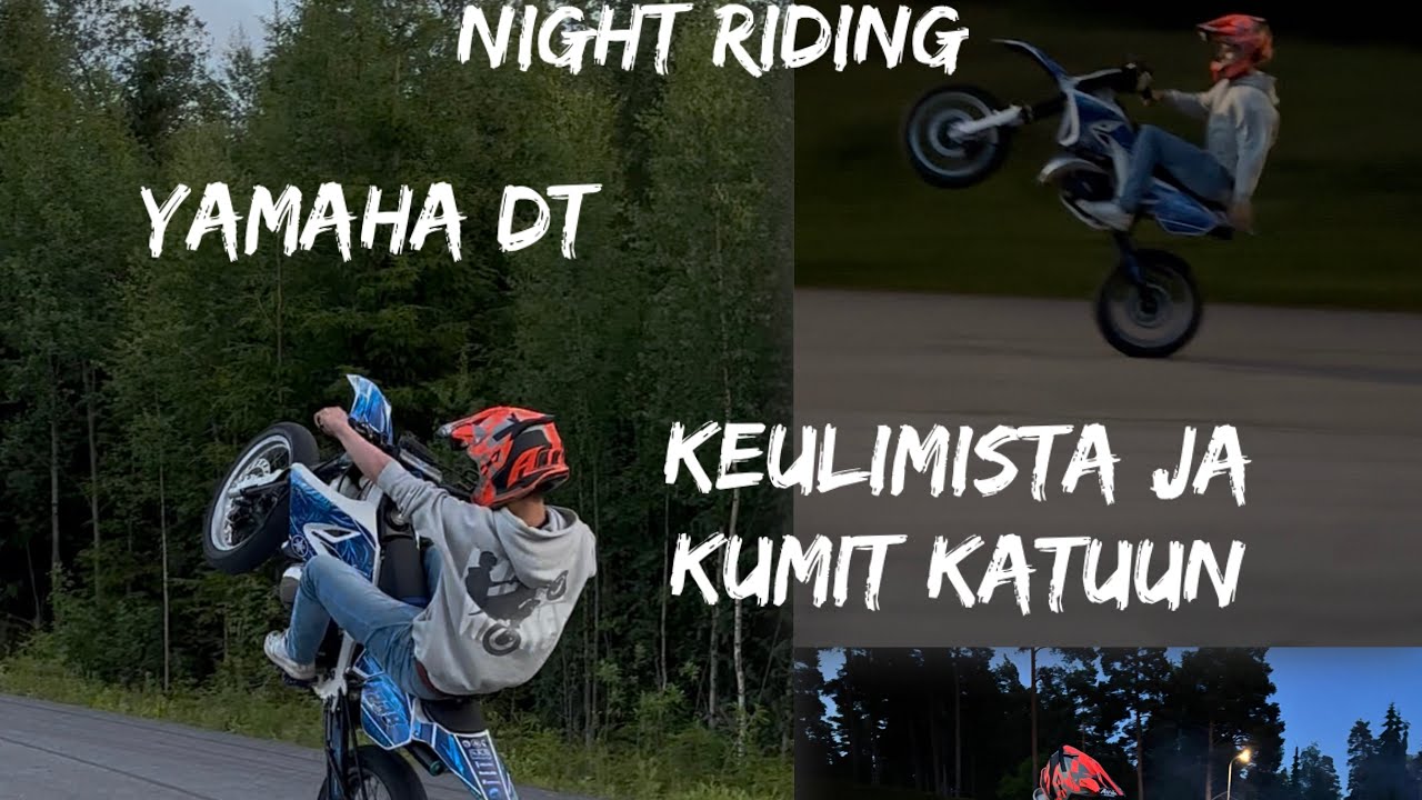 Yamaha dt wheelie (night riding)