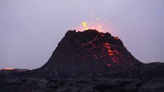 Volcanic eruption at Fagradalsfjall in Iceland 14.04.2021