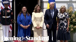 Bidens welcome Ukraine first lady to White House
