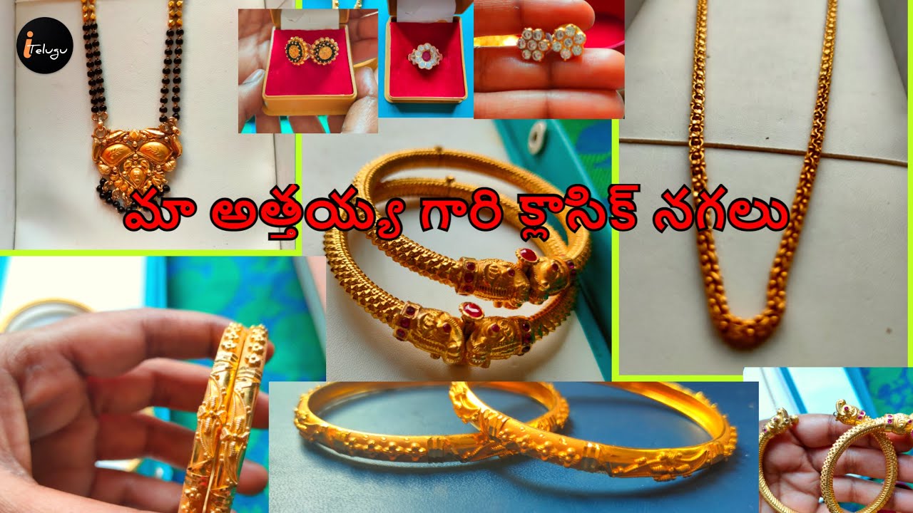 Latest Gold Jewellery Collection||Lightweight gold Bangles||kada bangles||Black beads ||Earrings