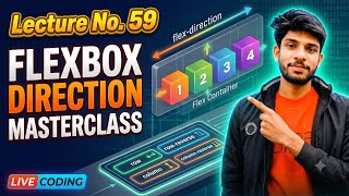 CSS Flexbox Direction Explained: row, column & reverse | Lecture 59 (Hindi)