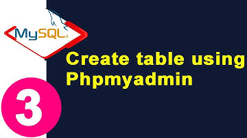 How to create table in mysql database using xampp server