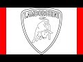 How To Draw Lamborghini Logo - Step By Step Drawing