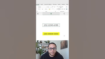 Formato telefone celular no Excel | #shorts