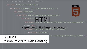 Tutorial HTML Membuat Artikel ( Heading )