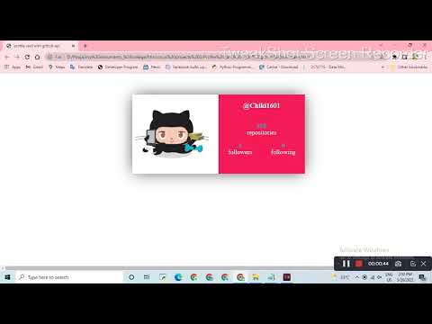 Profile card with GitHub api HTML, CSS, JS projects | Study easier by Pooja Patel