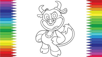 Bully Bullito from Poppy Playtime | Fanmade Smiling Critters Coloring Page