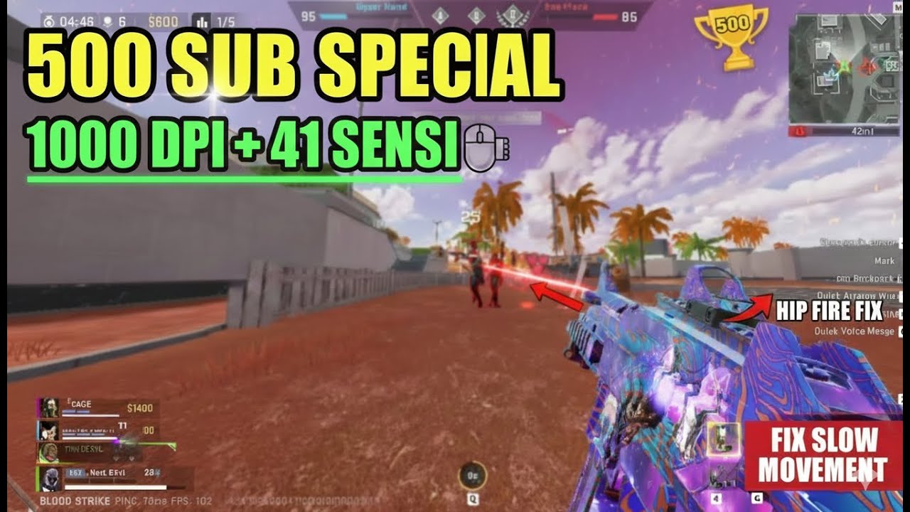 THE CURE FOR SLOW MOVEMENT 💊 | 1000 DPI + 41 SENSI REVEAL (500 SUB SPECIAL)