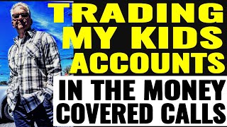 Trading my kids Small Account with a In The Money Covered Call on 2x leverage ETF COIN L