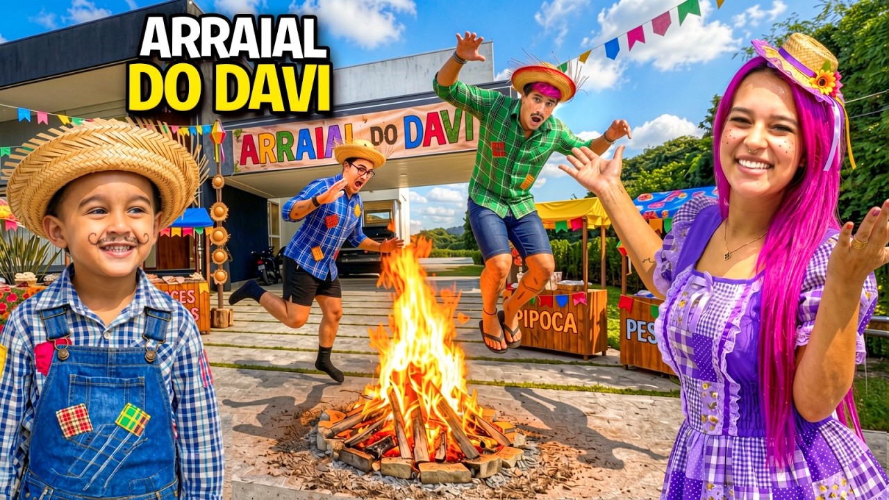 FIZEMOS UMA FESTA JUNINA PRO DAVI *ninguém veio