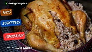 Whole Roast Chicken Stuffed with Aromatic Rice