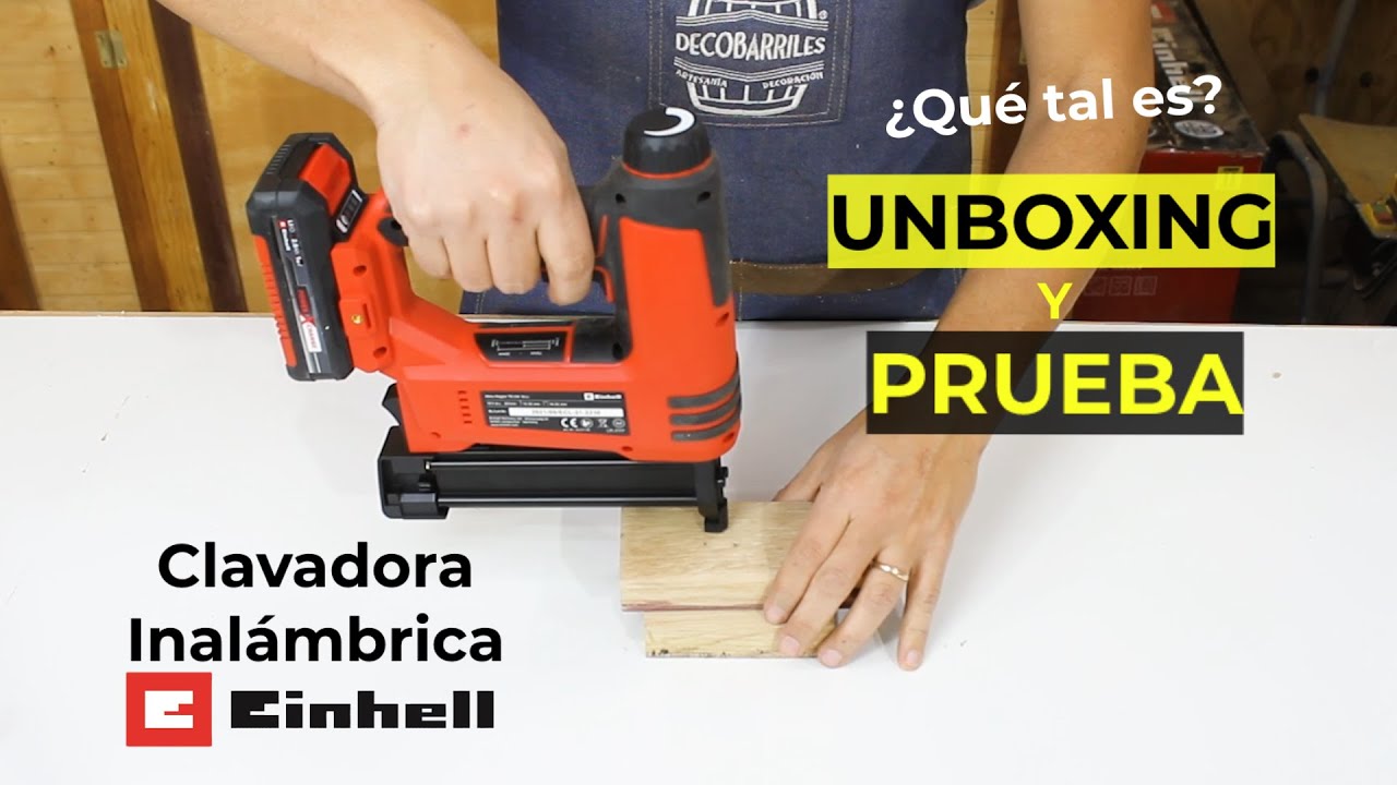 Clavadora Engrapadora inalambrica TE-CN 18 Unboxing y pruebas - YouTube