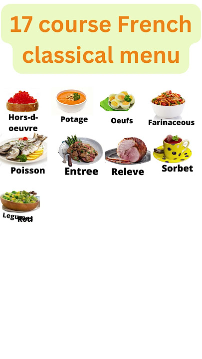 17 course French classical menu short
