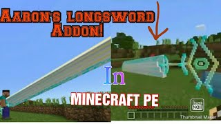 Aaron's Long Sword addon for Minecraft PE 1.7+