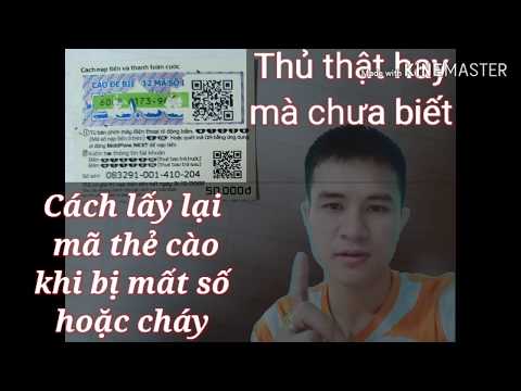 Thủ thuật lấy lại mã số cào nạp tiền cad điện thoại khi bị bong tróc hoặc rách mã thẻ cào