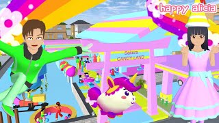 Yuta Mio Ke Candy Land Ditangkap Yakuza🤣😱🍬 | Sakura School Simulator | Happy Alicia