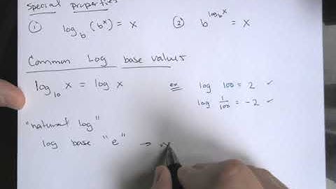 MA 130 4.2 Common Logarithms and Inverse Properties