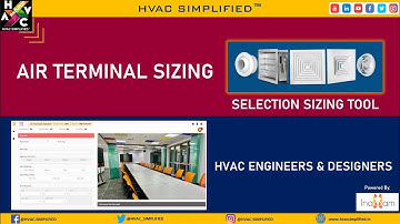 Air Terminals Selection Sizing Tool - HVAC Engineers & Designers #hvac #hvaclove #airconditioning