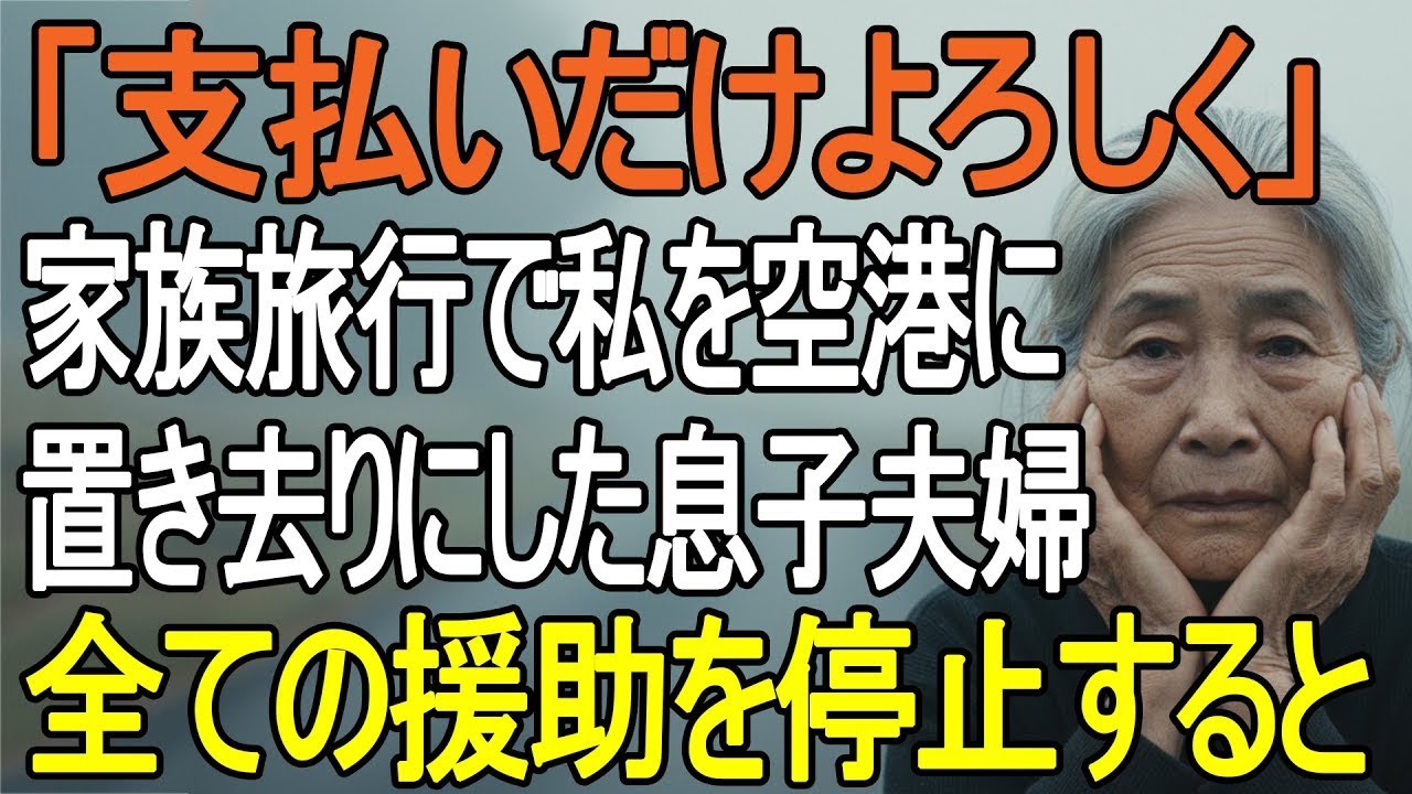 支払い担当として扱われた母の反撃は静かだった──全ての支援を断ち、永遠に消えた日
