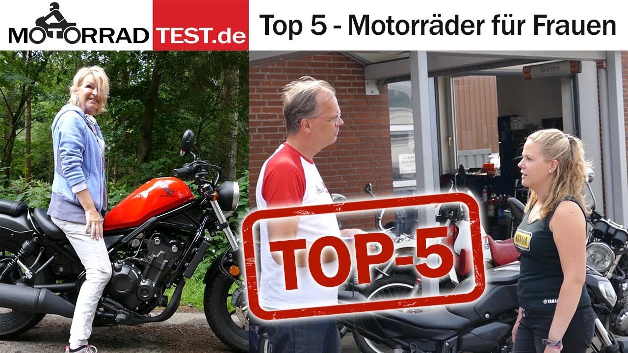TOP 5 Motorräder für Frauen | Leichte Bikes mit niedrigen Sitzhöhen