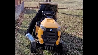 Making a Homemade Leaf Collector for My Cub Cadet XT41 Riding Mower