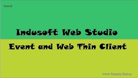 Indusoft Web Studio - Event And Web Thin Client
