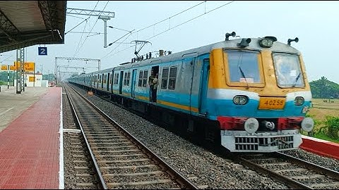 Aerodynamic Sea Green Emu Local Train Dangerous & Furious Moving Out At Talandu Station