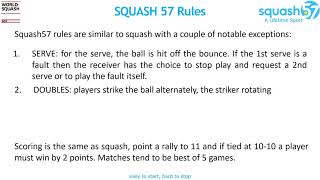 Squash57 101 Rules