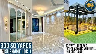 (No Brokerage) 300 Sq Yards 4BHK with Terrace Luxury Builder Floor in Sushant Lok 1 Gurgaon