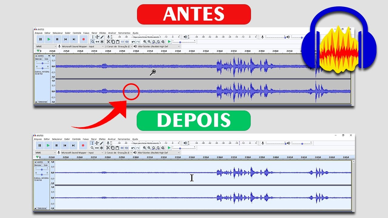 COMO REMOVER RUIDO, CHIADO, BARULHO DE ÁUDIO NO AUDACITY