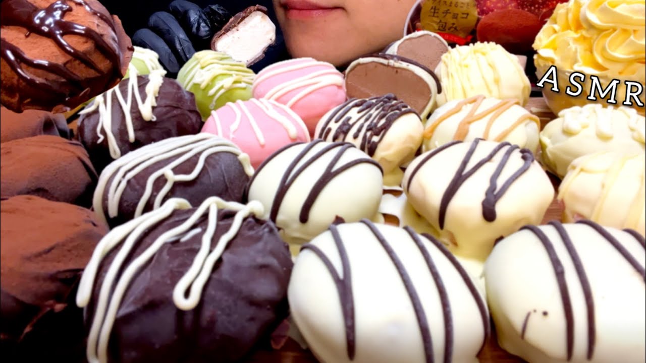 【咀嚼音】特製パリパリチョコ包み雪見だいふく！〜韓国チョコ餅アイス風〜/ASMR/EatingSounds/Mukbang/먹방