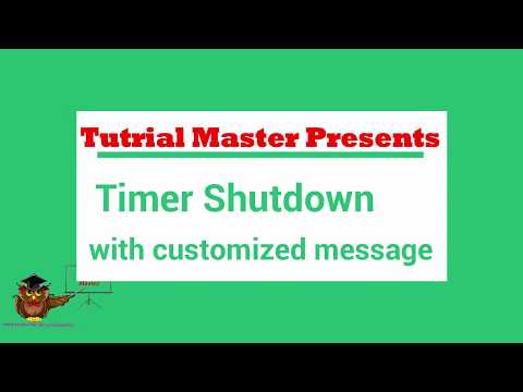 Create timer shutdown with a customized message using notepad in windows