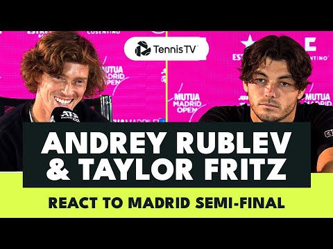 Видео: Andrey Rublev & Taylor Fritz React To Madrid 2024 Semi-Final 