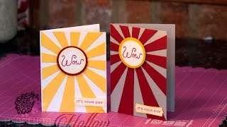 Sunburst Bundle by Stampin' Up! Quick & easy cards with Hedgehog Hollow