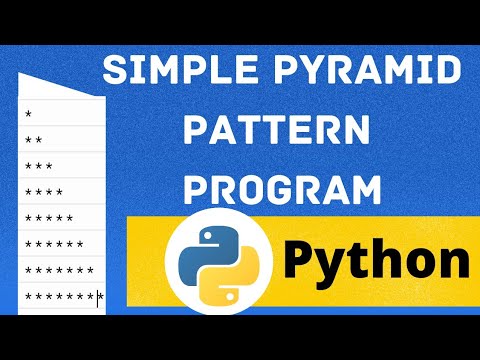 Simple pyramid pattern program using python - YouTube