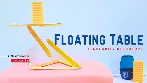 Make an Anti-Gravity Table Using Popsicle Sticks |  Tensegrity Structure - with Nosey Learner