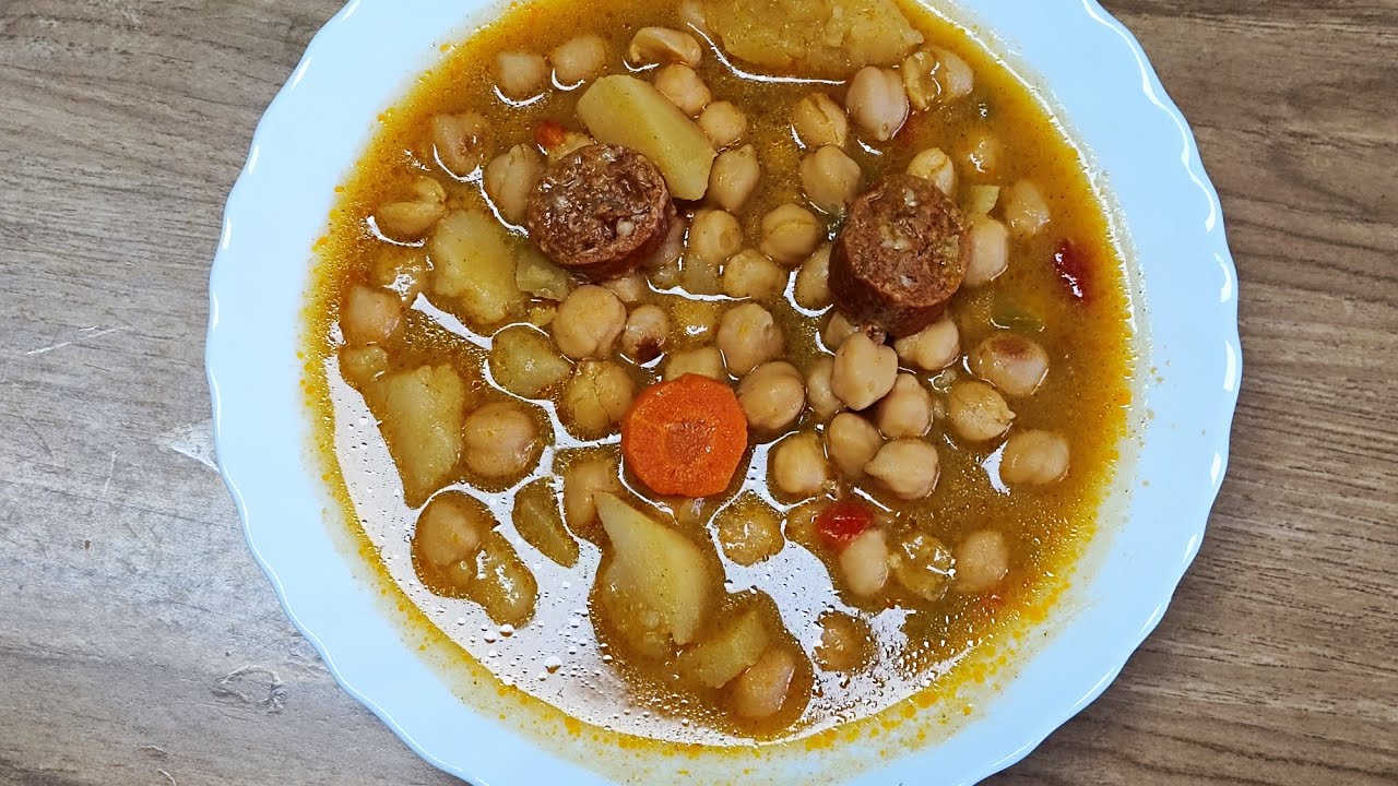 Cocido de garbanzos con chorizo en olla lenta SlowPot de GM