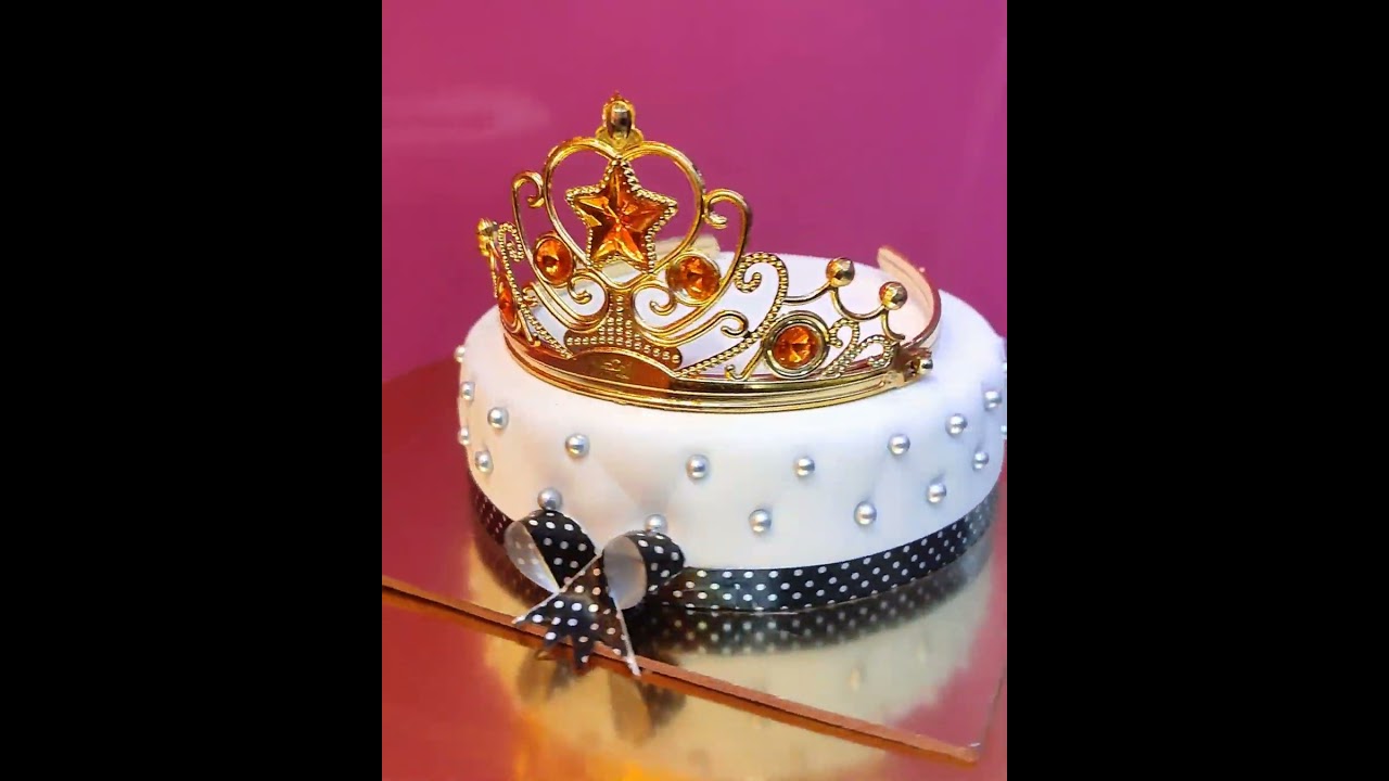 Crown Cake For Girl | Golden Crown cake | 
