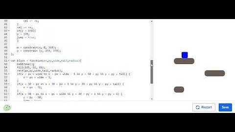 How to make a Platformer game in Khan Academy Part 2, Blocks